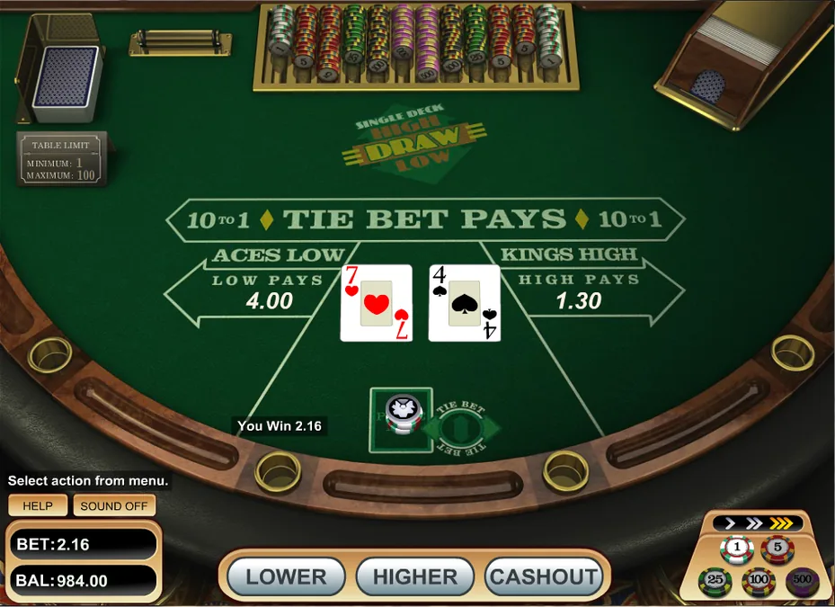 Hi Lo Card Game Casino - gameplay and features on Hahaha777 Philippines